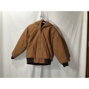 Kid's Youth RK Brand Brown Cotton Duck Canvas Work Chore Barn Coat XS 5-6